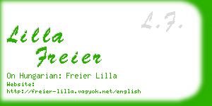 lilla freier business card